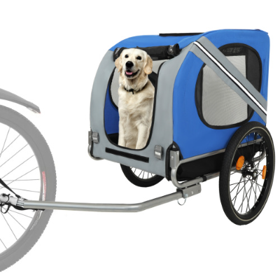 Grande remorque à vélo pliante pour chiens 120LB Capacité Transporteur d'animaux de compagnie tout-terrain
