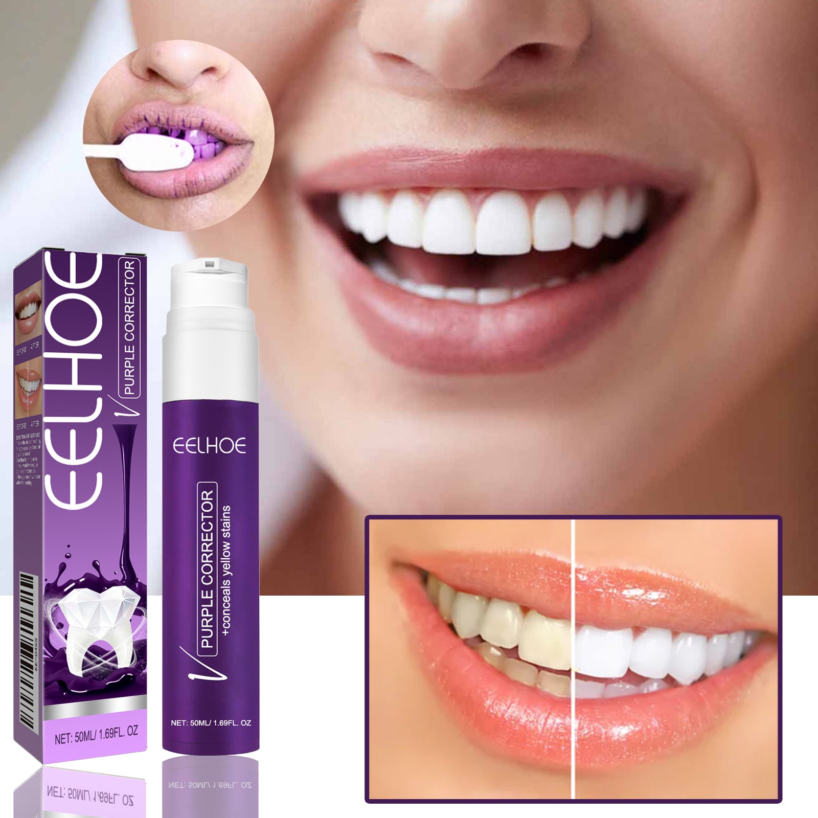V34 Purple Dentifrice 50ml 1 boîte