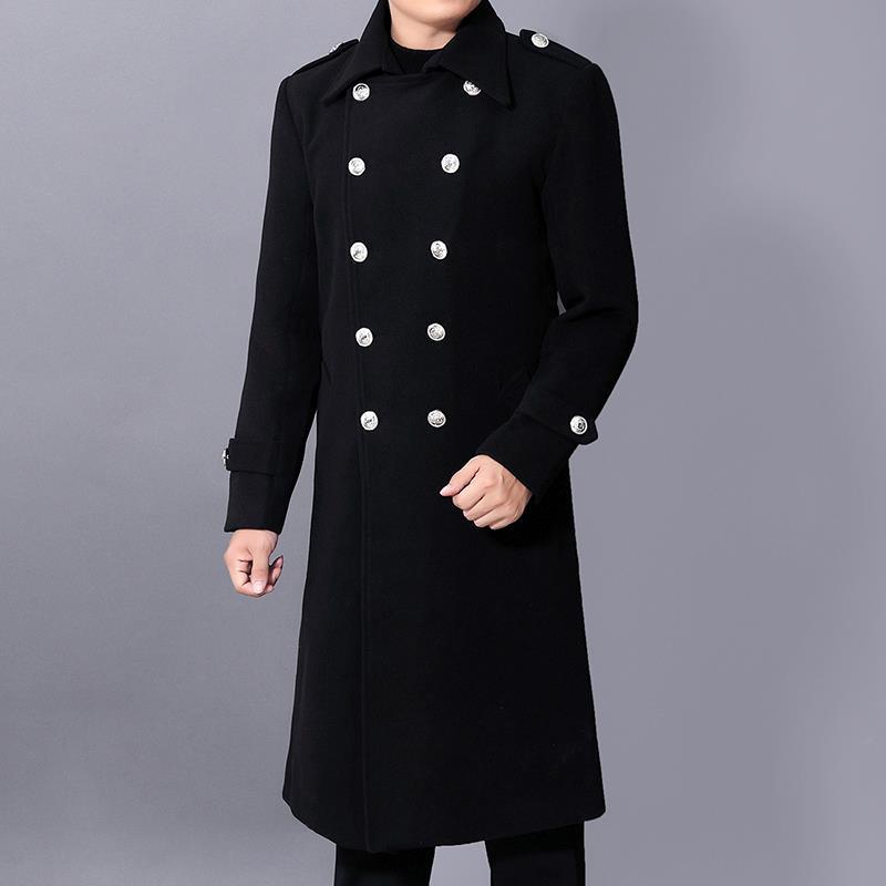 Manteau de laine mince d'automne et d'hiver