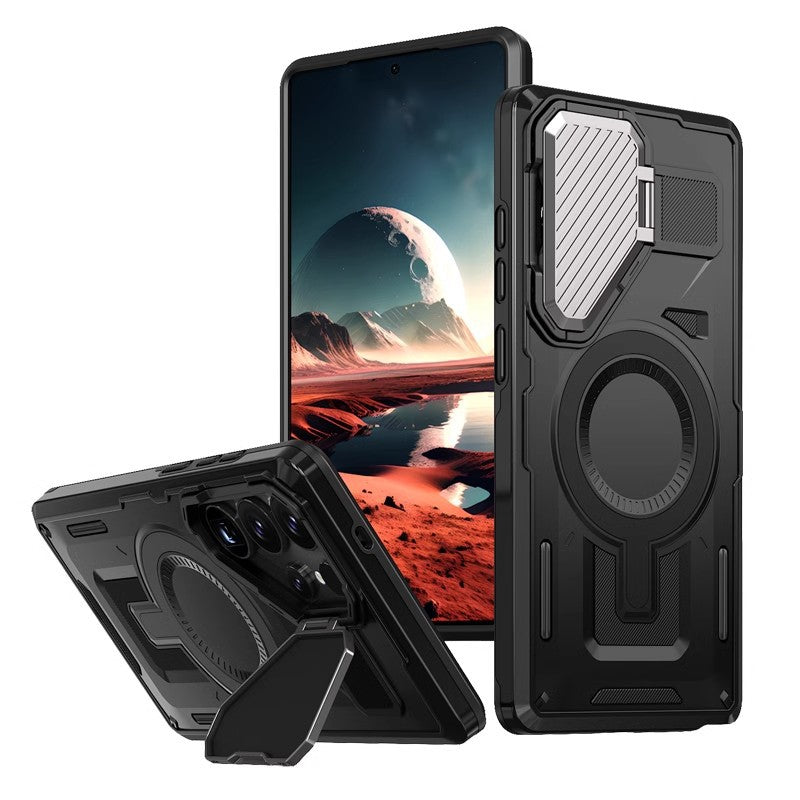 Bouclier boîtier de protection de téléphone objectif boîtier anneau magnétique