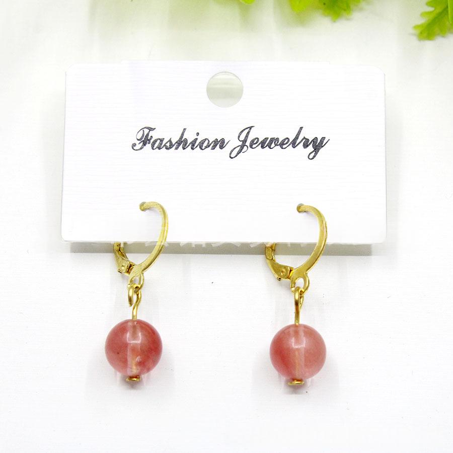 Boucles d'oreilles en argent brillant en pierre naturelle
