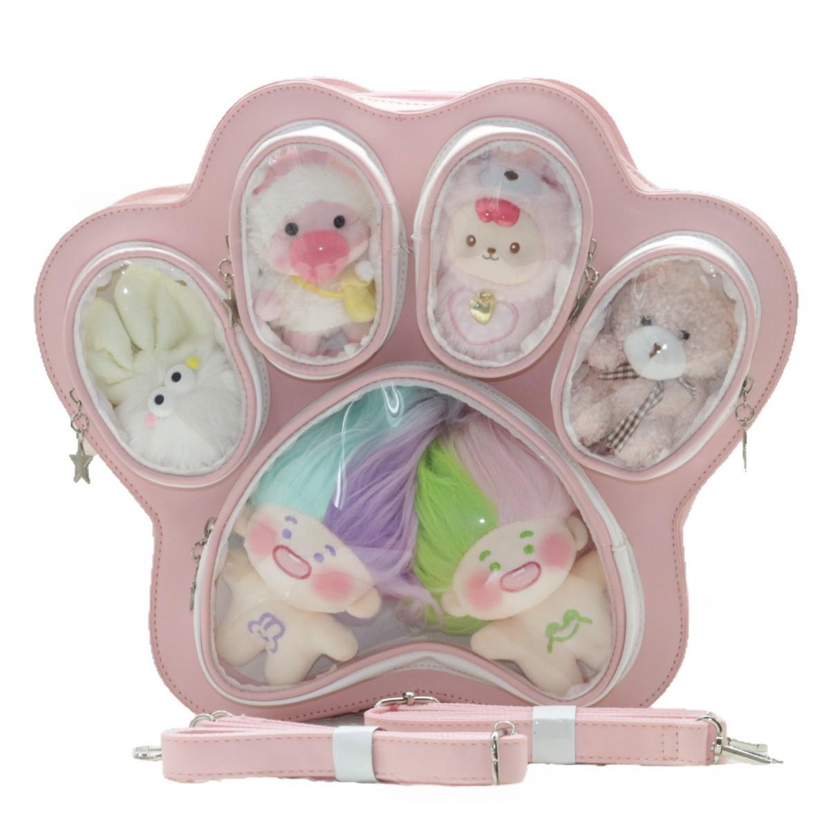 Mignon sac à douleur de grande capacité pour les filles avec un design multicouche Cat-claw