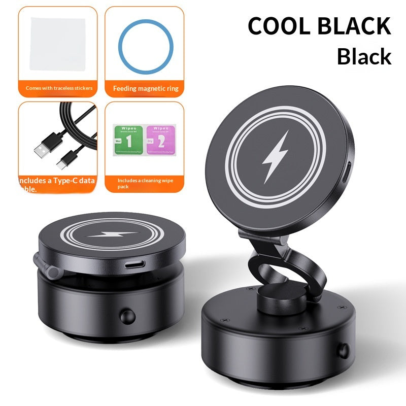 Support de téléphone de voiture pliable avec chargeur sans fil 15W
