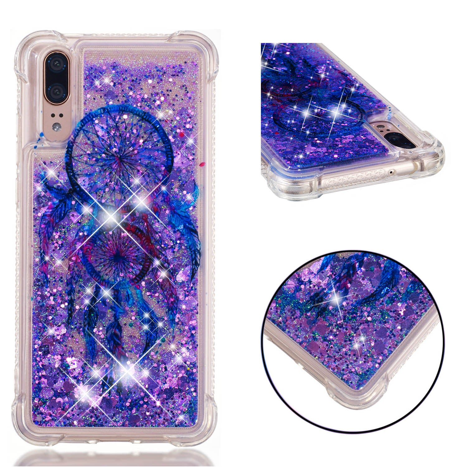 Coque souple transparente pour paillettes et TPU