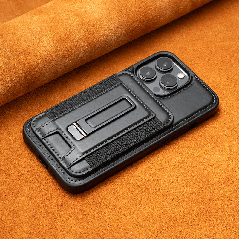 Boîtier en cuir pour téléphone portable résistant à la chute