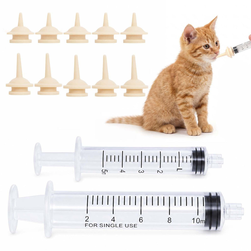 Mamelons et seringues pour animaux de compagnie