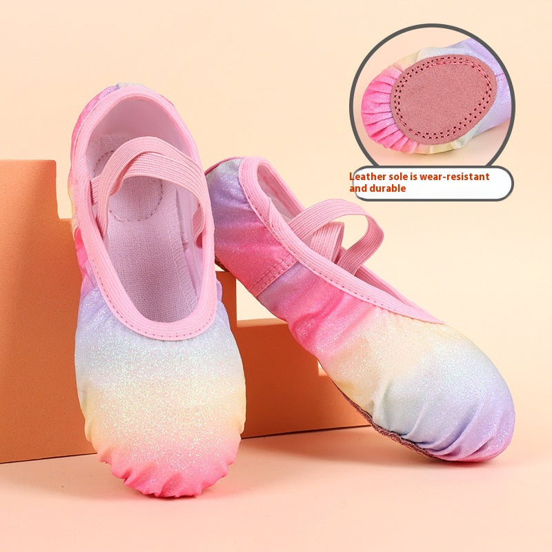 Chaussures de pratique en arc-en-ciel sans tige pour enfants