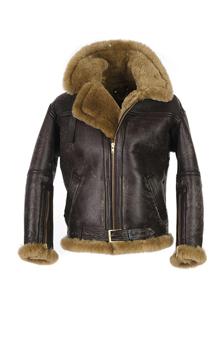 Western Antique Trendy fourrure manteau pour les hommes hiver