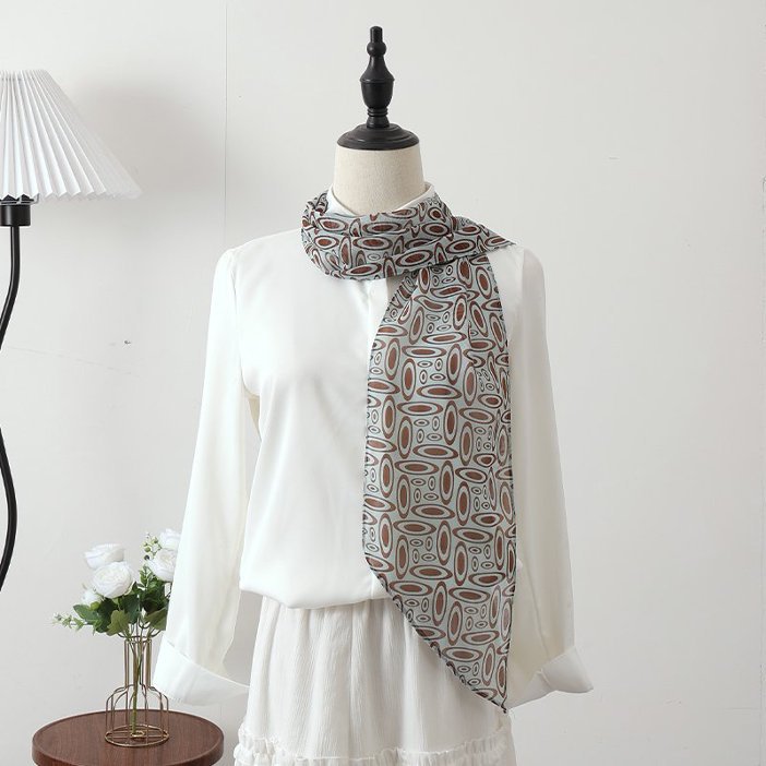Vintage haut de gamme long ruban en soie écharpe Accessoire taille Bandes mode