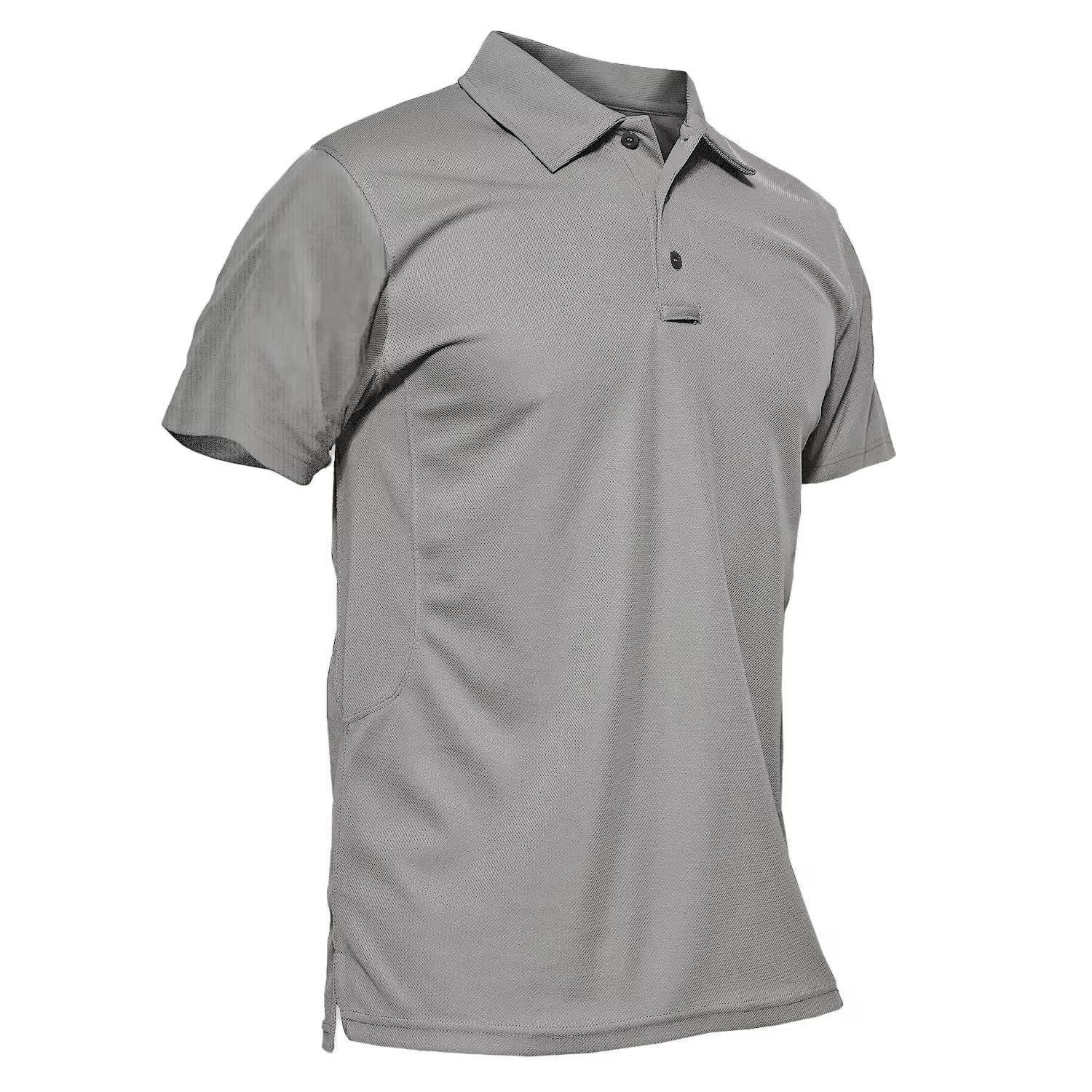 Polo homme chemise respirant Golf manches courtes Solid Couleur Polo Collier T-shirt Grand Outdoo