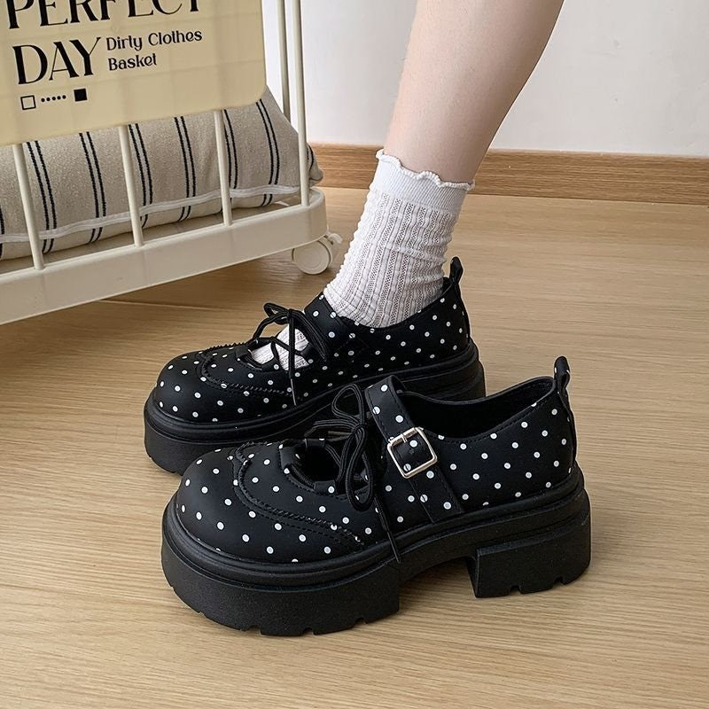 Femmes Niche Design Mary Jane Chaussures Hauteur Augmenter Versatile Style Été Automne Acade