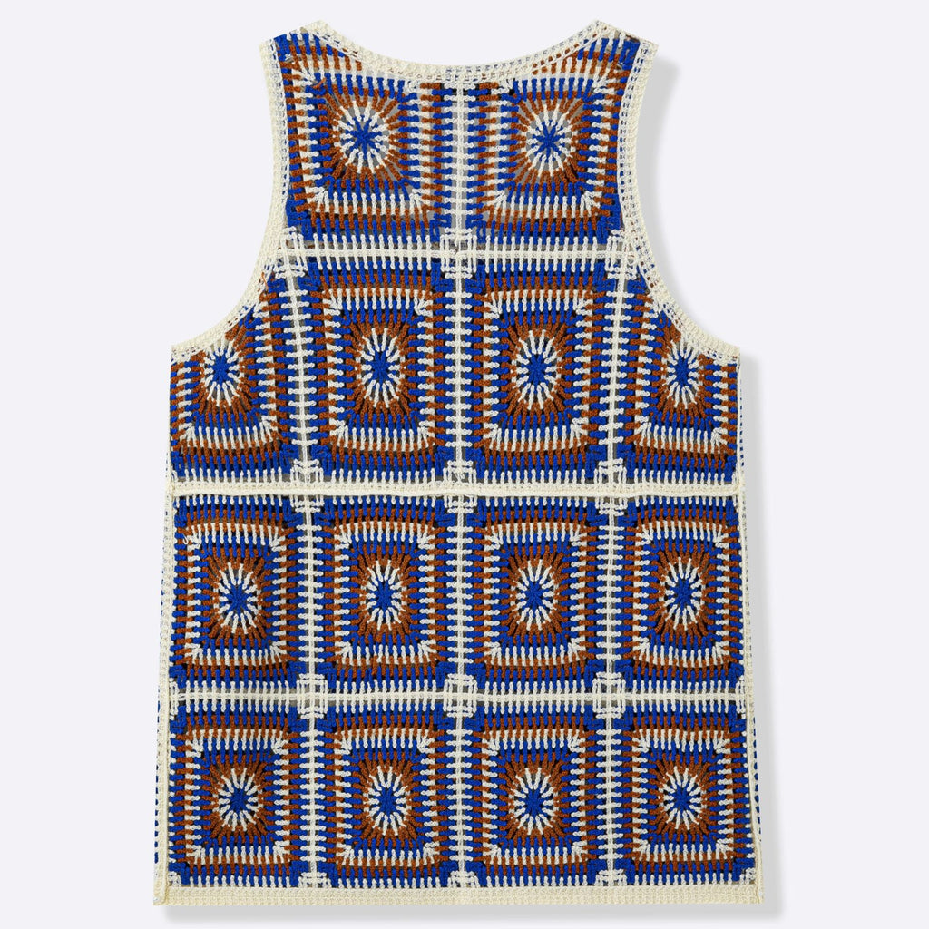 Hommes Bohème couleur-bloc crochet vest