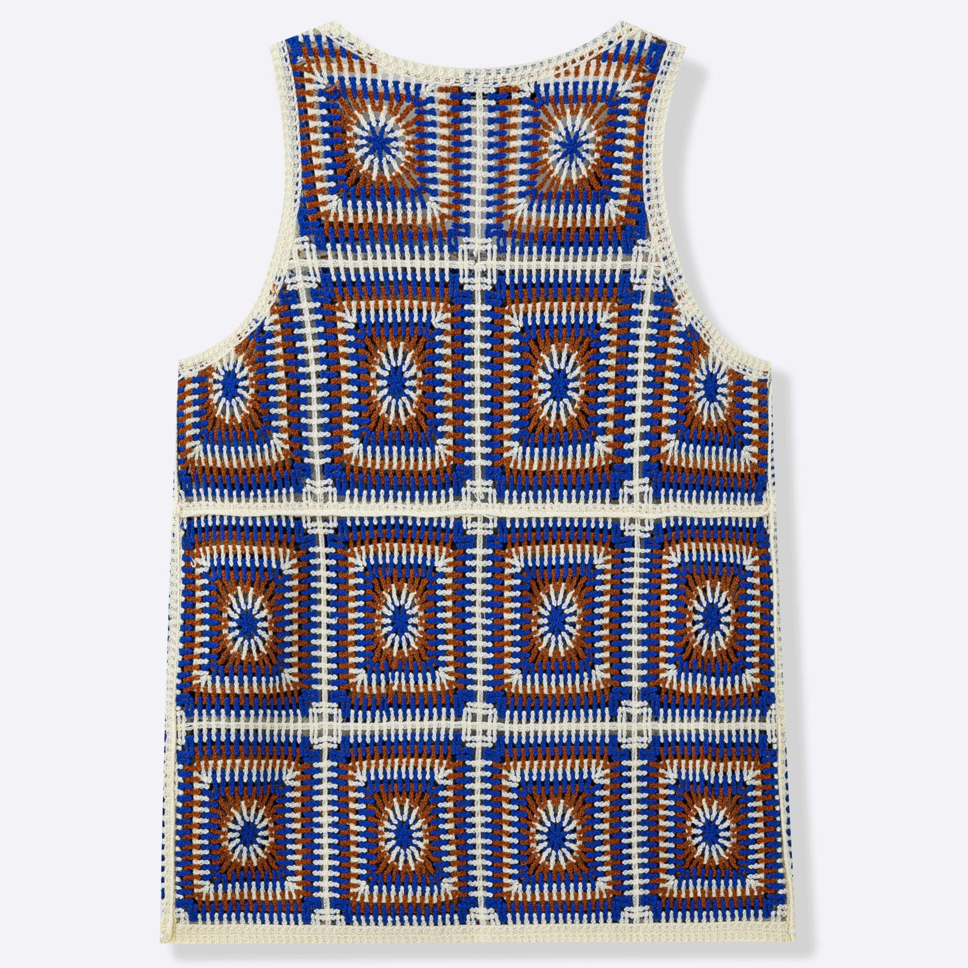 Hommes Bohème couleur-bloc crochet vest