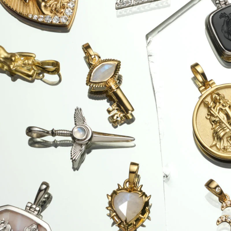 Pendentif en octagramme de clé d'Ange d'Or