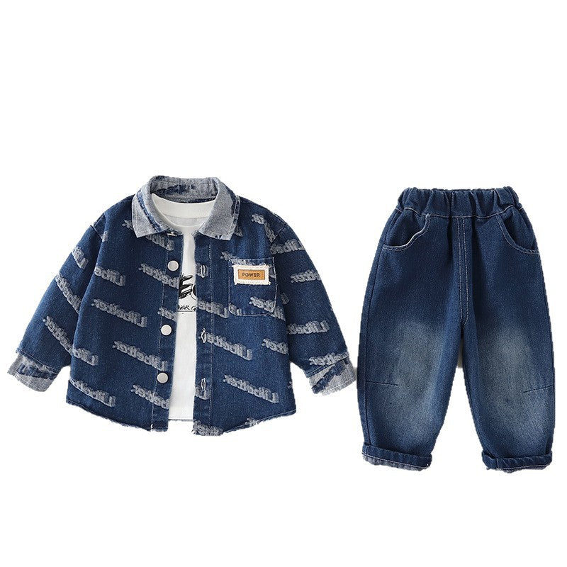 Boys' Shirt and Trousers Three-Piece Set