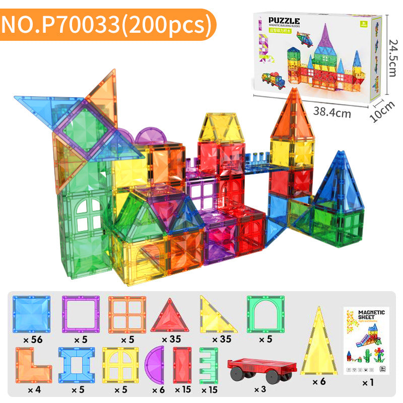 Jouet d'assemblage de blocs magnétiques pour enfants