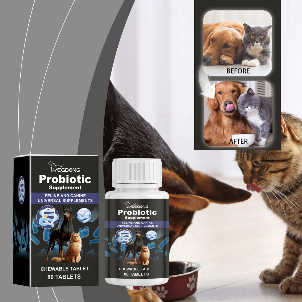 Comprimés à croquer probiotiques pour chiens et chats
