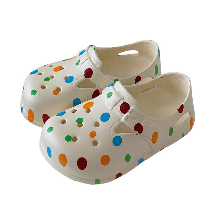 Sandales de cul d'orteil d'enfant à pois mignons