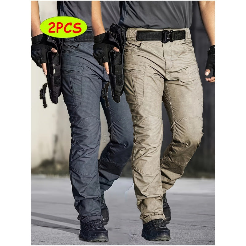 Homme d'été style américain Personnalisé Hip-hop de couleur unie Pantalons utilitaires