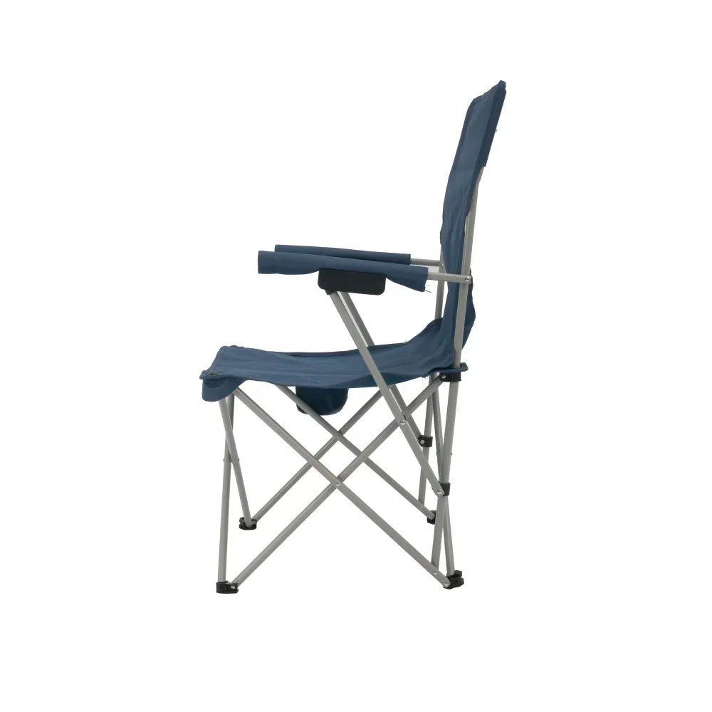 Chaise de camping avec siège en polyester durable et cadre en acier