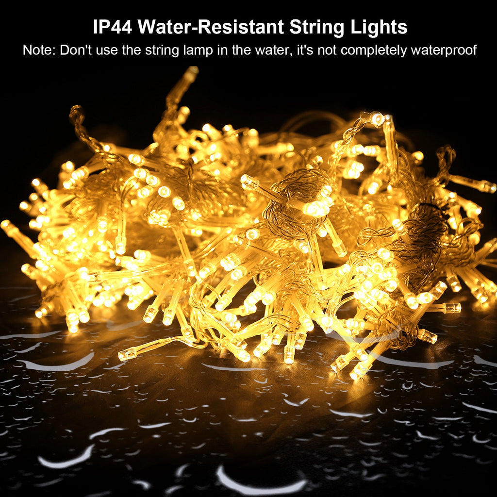 1Pc 3Meter 300 LEDs Chaîne lumière rideau avec télécommande 8 modes de lumière IP44 étanche pour Chr