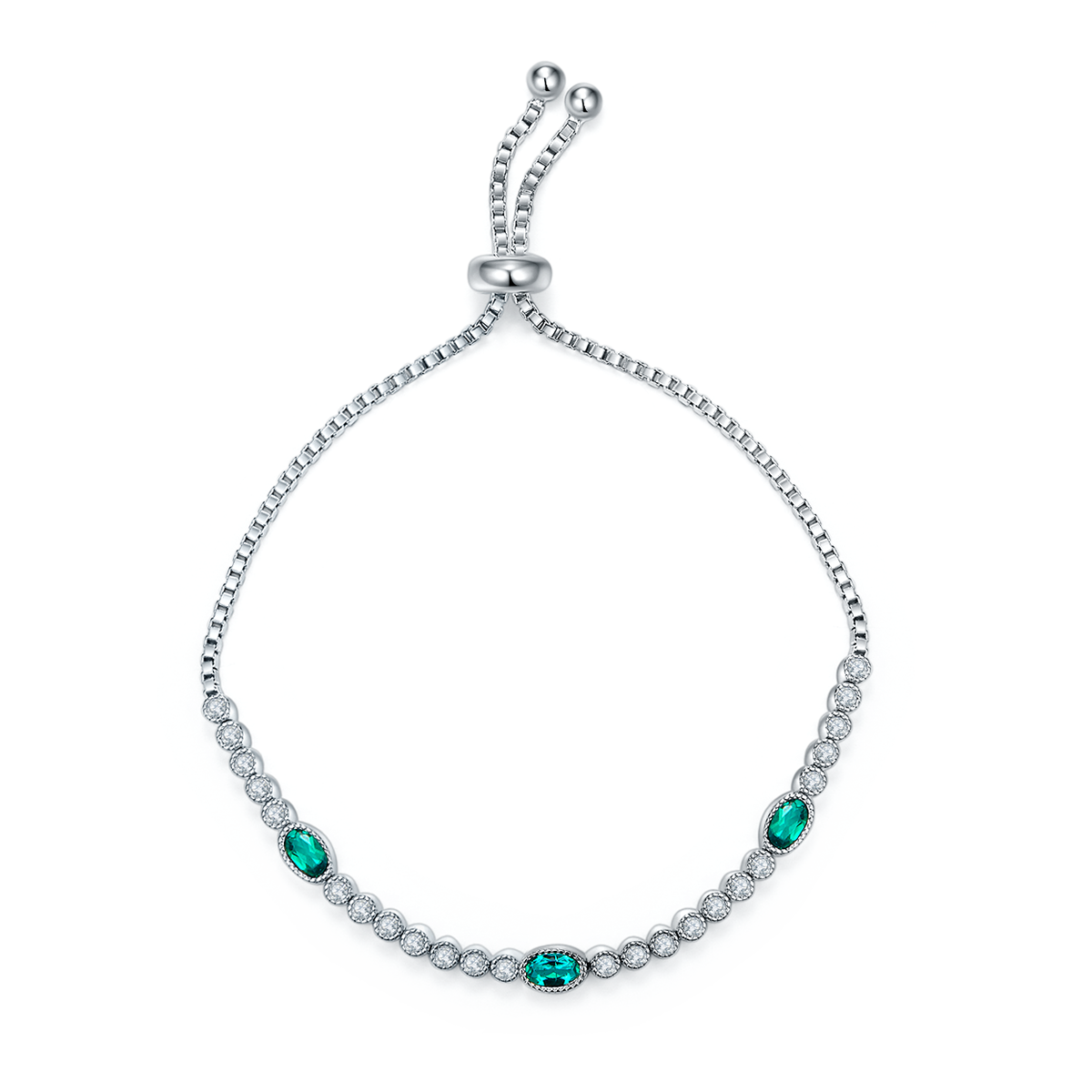 S925 Bracelet Slider réglable en argent sterling