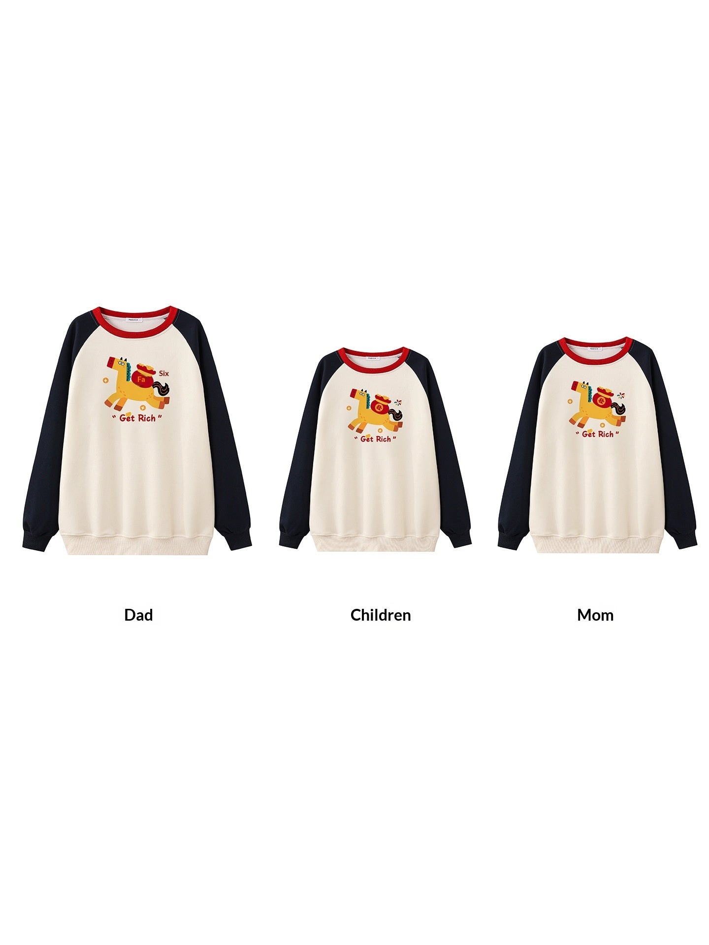 Sweatshirts de correspondance parents-enfants doux et respirant non-pilling Springautumn Family Outf