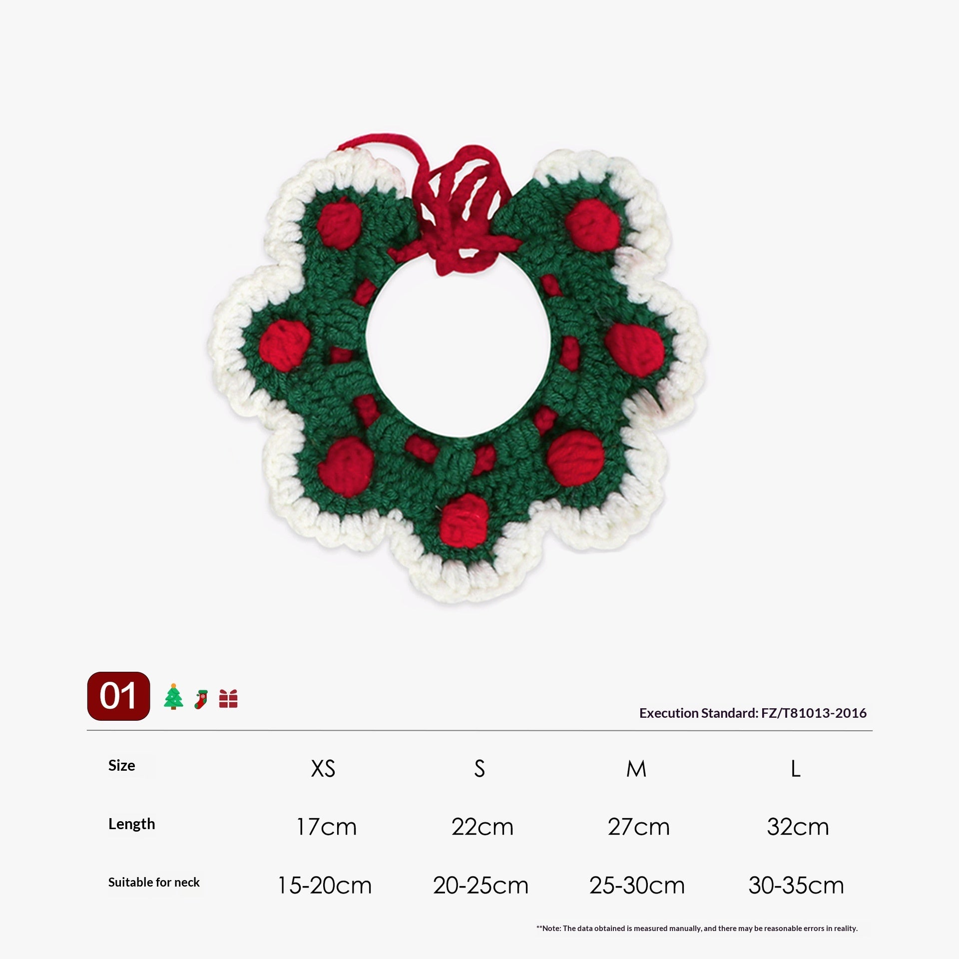Collier de fils tricotés à la main