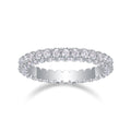 S925 Argent 2.2g Anneau de Moissanite plaqué platine