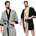 Mens Fashionable Casual Waffle-Weave Nightgown