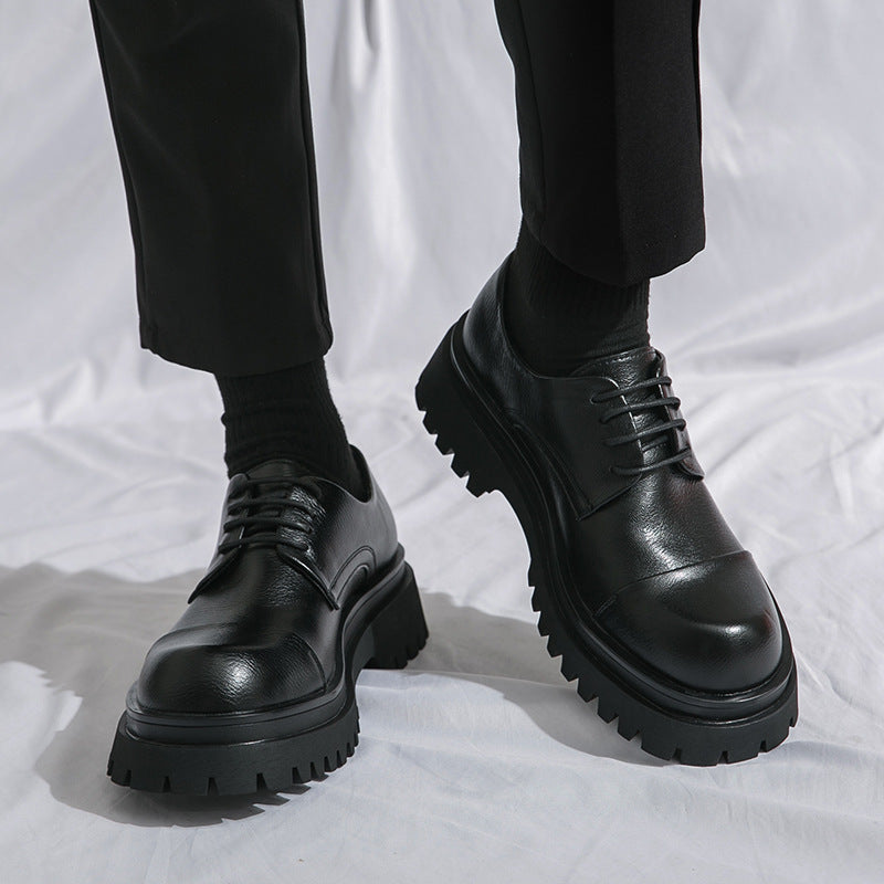 Business Formel Britishstyle Glossy Height augmentation chaussures en cuir