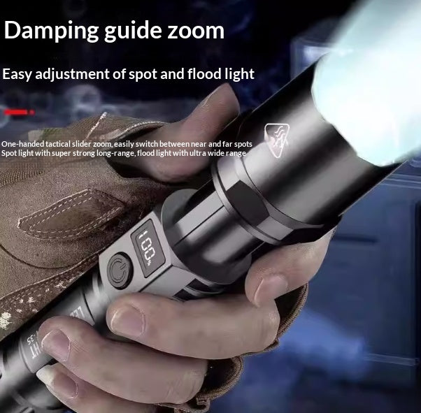 Rechargeable flashlight laser white light portable strong light flashlight