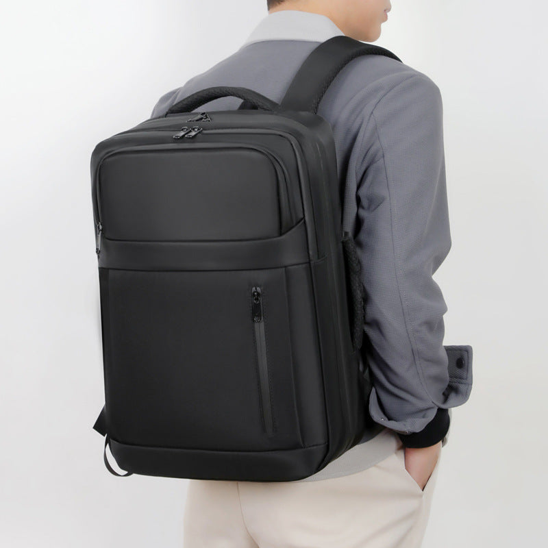 Sac à dos pour ordinateur portable d'affaires multifonctionnel résistant à l'eau de couleur solide