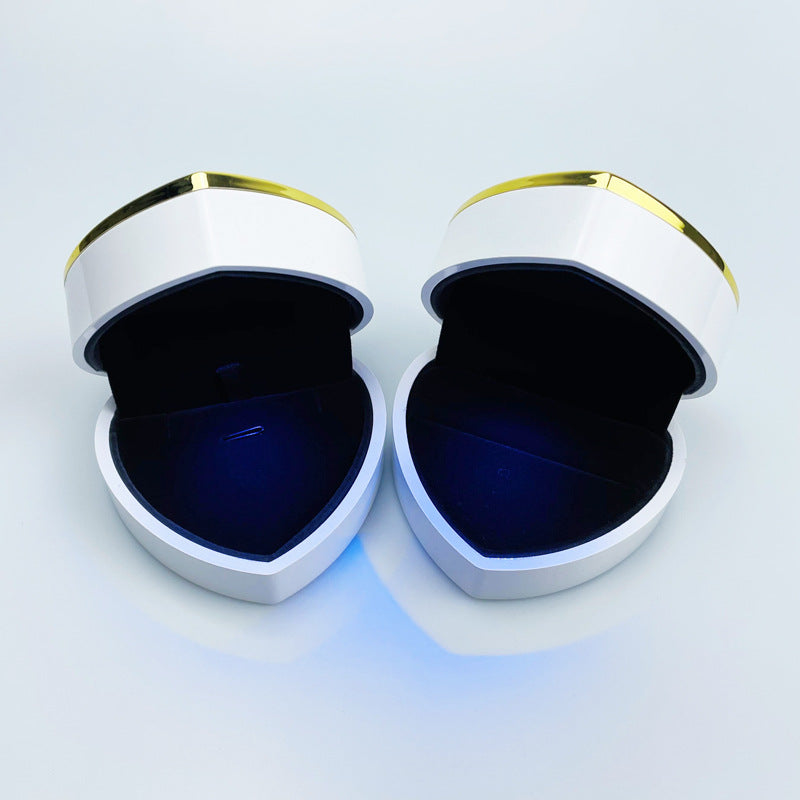 Boîte cadeau de stockage de proposition créative LED-Lit en forme de cœur