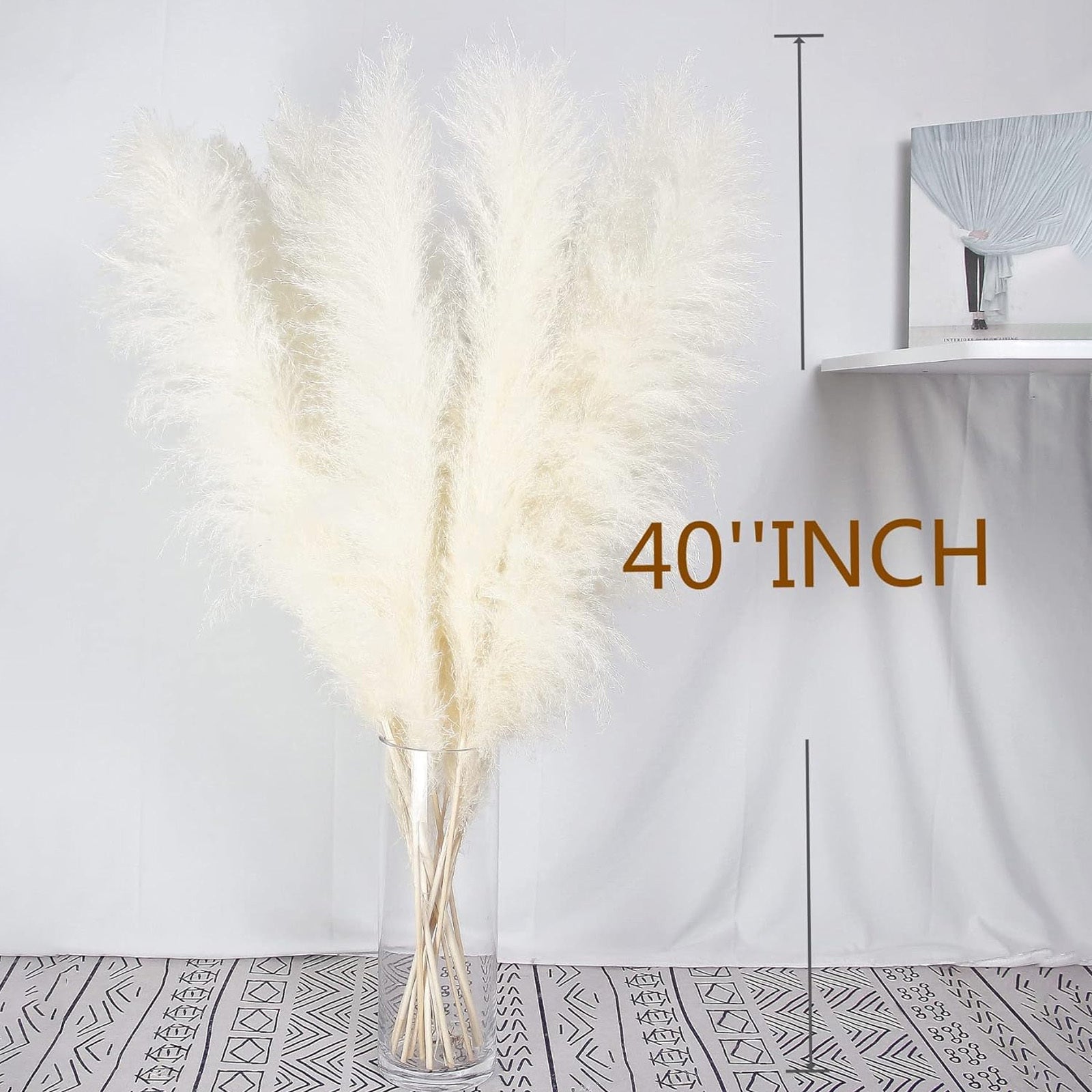 20 Pampas beige décor d'herbe
