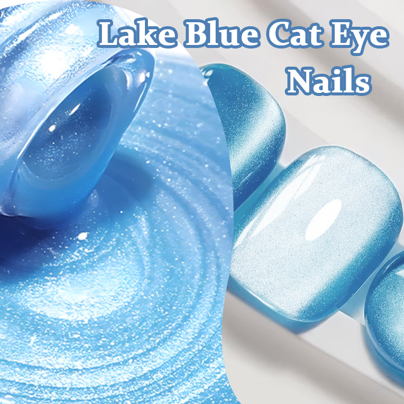 MS RAINBOW AURORA CAT EYE GEL 01 12ML bleu lac Shimmer cristal Chat oeil UV gel de ongles facile M