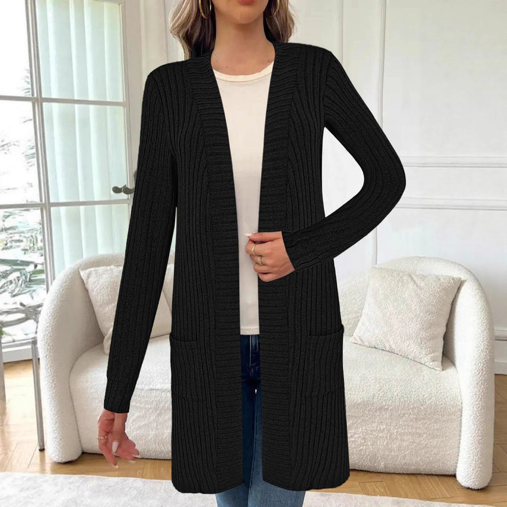 Long Cardigan ouvert pour femmes