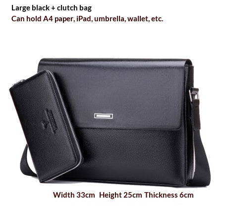 Bureau d'affaires homme tendance et sac en cuir occasionnel de grande capacité