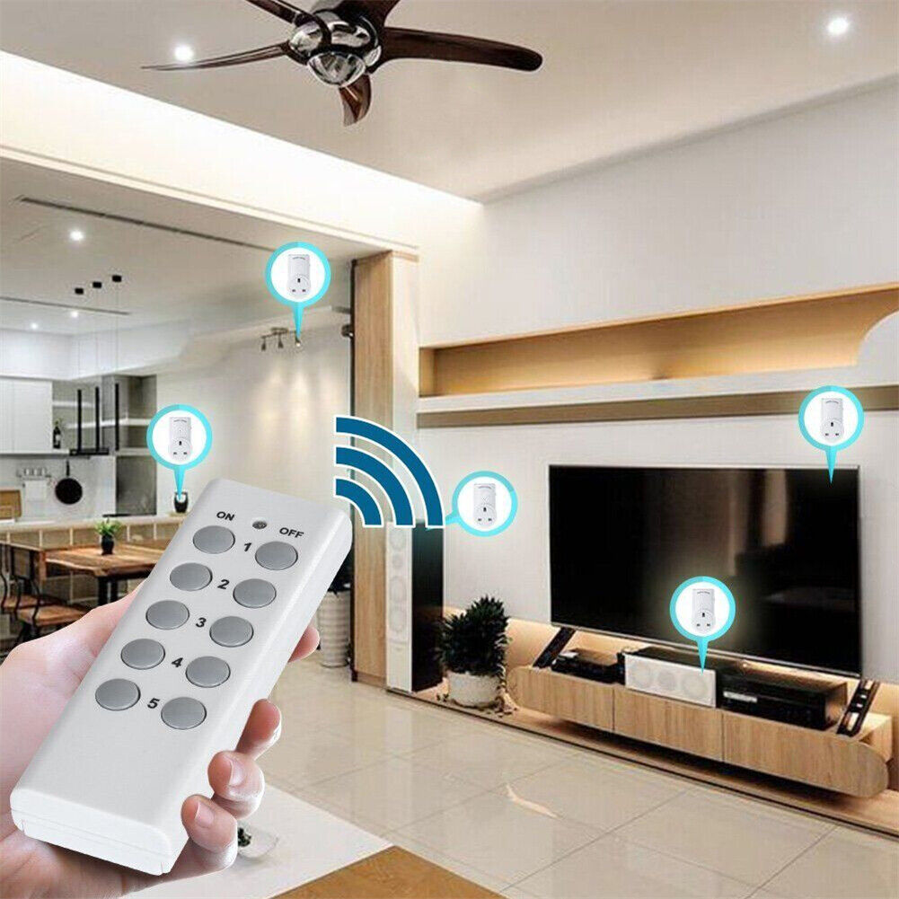 Interrupteur de prise d'alimentation sans fil à télécommande UK Plug