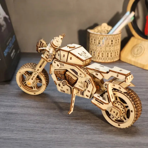 3D Puzzle en bois Kits de modèle de moto pour construire en bois construction artisanale unique
