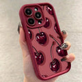 Cas de téléphone modèle de cerise de Doodle