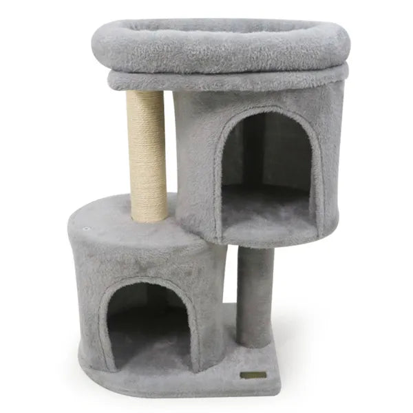 Arbre de chat compact de 26" avec 2 condos et postes de scratching sisal