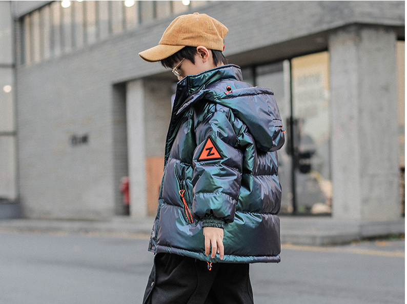 Style de l'Ouest Big Kids épais hiver Veste blanche Duck Down pour enfants