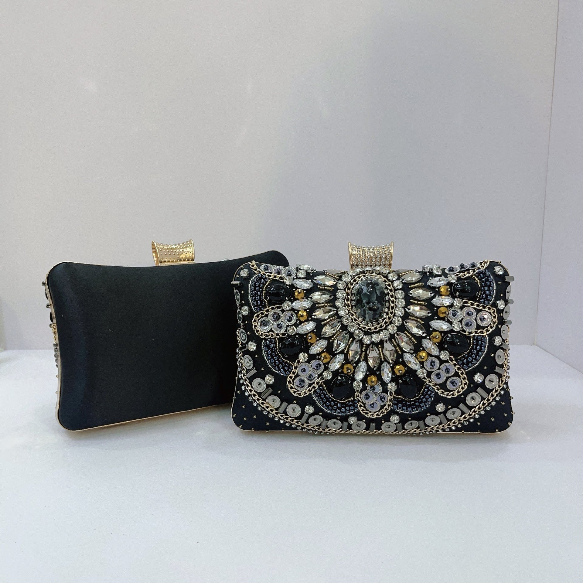 Industrie lourde perle brodée soirée embrayage pour les femmes sac de mariage