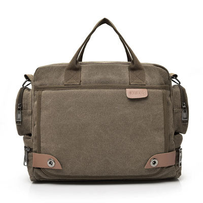 Sac d'épaule homme en toile de mode multi-compartiment