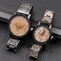 Fashion Gear Compass Tournable en acier montre hommes et femmes
