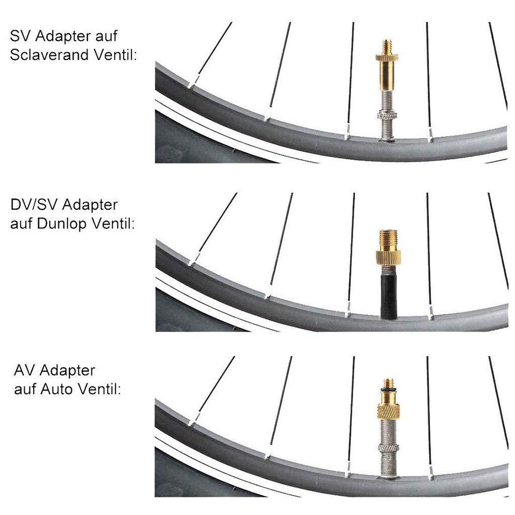 Fenêtre de voiture Adaptateur de valve de vélo DV SVAV 24PCs Adaptateur de valve de vélo