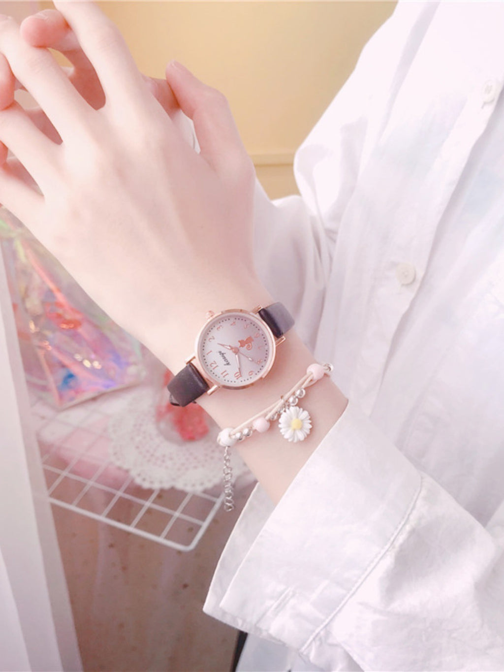 Montre pour enfants analogique de style coréen
