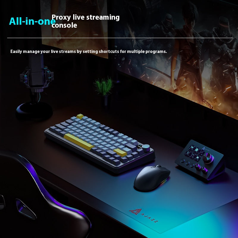 Live Assistant Volume Audio Channel Control Mesh Fichier Bouton de visualisation vidéo