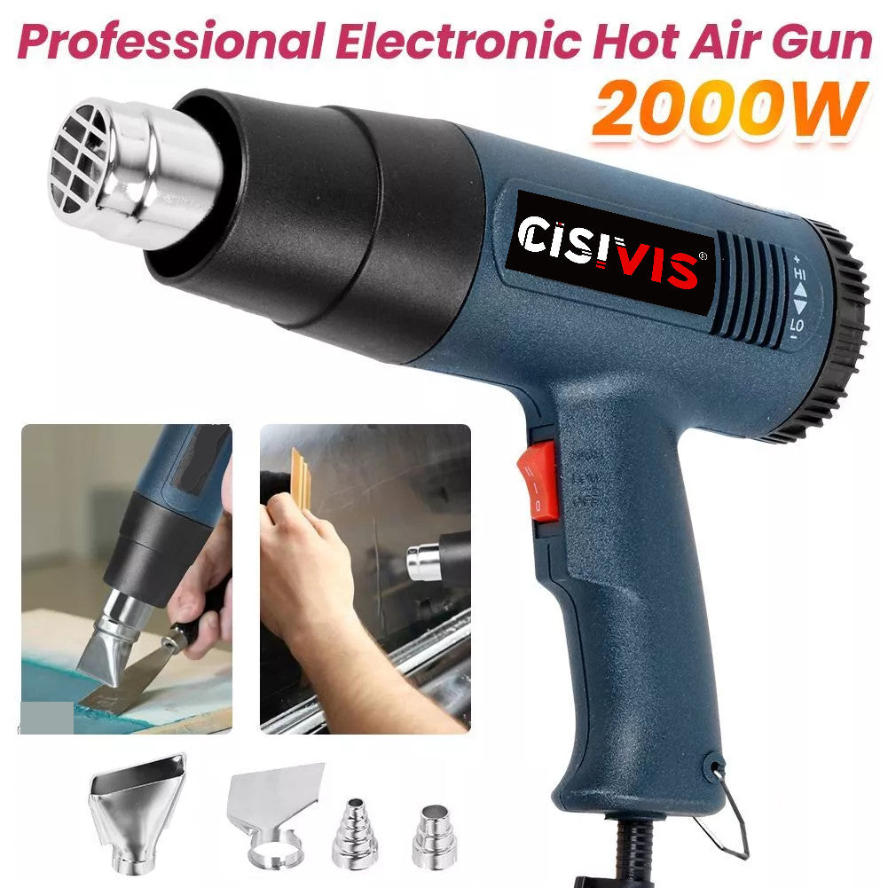 2KW Professional Air Gun Heat Gun Variable Temperature Control Paint Deleter